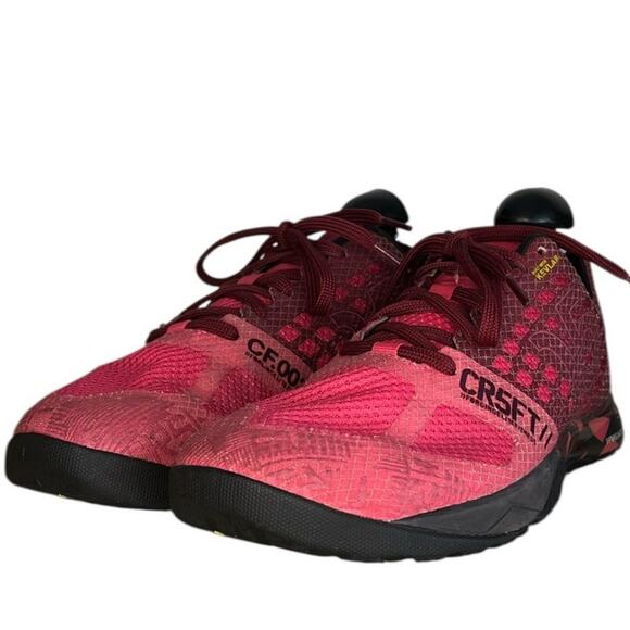 Womens Reebok Crossfit Nano 5.0 V72420 Athletic Training Sneaker Size 9.5 Red - Picture 2 of 6